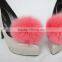 Myfur Luxury Life Spring/Summer/Fall Fox Fur Pompoms Lady Fur Ball Shoes