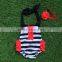 2016 new baby girls kids infant toddler kids bubble romper red ruffle black stripe bubble