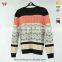 New Custom Design Fancy Color Jacquard Man Pullover Sweater