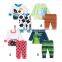 China wholesalers cow print long sleeve child christmas pajamas