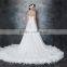 Gorgeous A-line Strapless Chapel Train Pleated Organza and Satin Wedding Dress AS29002