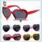 Cheap Plastic Red Love Heart Shape Girls Party Sunglasses HPC-0649