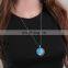 Round Glow in the Dark Necklace Creative Profound Blue Eye Fairy Magical Pendant Women
