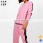 Custom womens jogging suits track suit tracksuit set stripe fitted womens sport ladies tracksuit