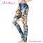 Fashion Tight Colorful Cotton Butterfly Pattern Printed Yoga Pants