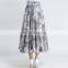 T-SK517 Cheap Wholesale Womens Summer Flare Long Printed Chiffon Skirt