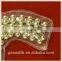 New design hot sale pearl sew on beaded neck design appliques for wedding dress