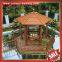 outdoor hotel villa park garden wood look style aluminum alloy metal pavilion pagoda gloriette kiosk