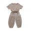 Baby Rompers Solid Color Clothes Infant Boy Girl Short Sleeve jumpsuits Summer Autumn bodysuit Knickerbockers