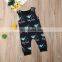 Baby Summer Clothing Newborn Infant Kids Baby Boys Girls Romper Sleeveless animal Letter Print Jumpsuits Clothes 0-24M