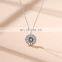 925 Sterling Silver Plated With Gold Necklace Jewelry Fashion Gift for Women Lucky Eyes