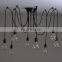 Hot Sale Industrial Black Silica Gel  Pendant Light 10 Heads Decorative Hanging Lamp