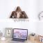 Wood Wall Mounted Hanging for Wall Storage Display Bedroom Mountain Decor Triangle Shelf