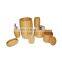 Bamboo series 5pcs bathroom decoration sets with toilet brush dispenser