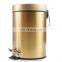 Brass Gold painting waste bin for hotel
