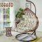 patio outdoor balcony furniture leisure double seat rattan wicker hanging basket egg swing chair with stand