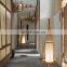 High Quality Living Room Floor Lamp Bamboo Lampshade Minimalist Modern Standing Light LED Floor Lamp for Indoor