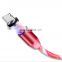 Amazon hot sale magnetic cable 3 in 1 quick charging USB led flowing light Charging Cable Type C Charging cable for mobile phone