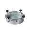 sanitary stainless steel ss304 round manhole cover manway with full sight glass