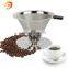 pour over economical metal coffee filter dripper manufacturer