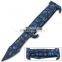 9 Inch aluminum handle stainless steel camping folding tactical knife