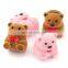 lovely Velvet gift box cute bear jewelry box wedding ring box Necklace Ring Case Earrings Holder for jewelry display