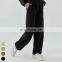Custom Drawstring Sweatpants Windproof Warmth Running fitness Trousers Loose Straight Leg Jogger Pants Women Fleece Sweatpants