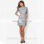Best hot selling women custom dress design with high quality solid color dres with short sleeve D342