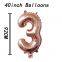 16 32 40 Inch Silver Gold Foil Number Balloons Digital Globos Birthday Wedding Party Decorations Ballons Baby Shower Supplies
