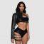 2025 Black Punk Single Shoulder PU Leather Robe Rock Dance Versatile Irregular European and American Independent Station Customized Typing