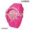 2015 Fashion sports watch, rubber band watch, beautiful lady watch pink