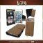 Detachable Wooden Pattern PU Leather Flip Cover for Samsung Galaxy S4 Wallet Case