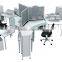Popular Glass Partition Open 120 Office Workstation with Round Coffee Table(SZ-WS330)