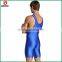 Men's Nylon/Spendes fabric Lycra Wrestling Singlet Royal