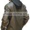 2015 New Fashion Brown Distressed Jacket With Removable Hood Jacket for Mens Motorbike Leather Jacket