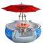 Leisure boat by electric motor bbq donut design