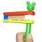 Colorful Early Education Lovely Animal Rattle Wooden Music Toy