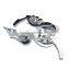 BJ-RM-045 High quality aluminum flame skull rearview motorcycle mirror for cruiser chopper