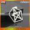 Fashion Men Jewelry Titanium 316L Stainless Steel Pentagram Pendant Necklace Free Chain