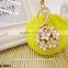 Creative Beauty Flower Fur Ball Key Chain For Car Bag Colorful Furry Ball Pendant K0081                        
                                                Quality Choice