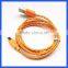 Hot Selling Factory Prices Round Braided Design Micro USB Data Cable for Samsung Galaxy S6 edge , USB Charger Cable