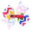 Deshine Wholesale Ribbon Bow Colorful Ripple Bobby Pins ZX1041