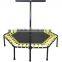 50inch hexagon fitness trampoline with handle and frame pad for adult