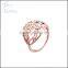 Crystal clear quartz gemstone wedding cz ring