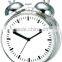 6.6 inches metal case mechanical alarm clock movement, desktop clock mechanism