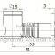 Central connector for Aluminum profiles