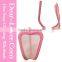 Fashion Charming Bowknot Open Crotch White Lace Sexy C-string for Women