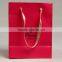 250gsm coated paper hand bag rose red paper bags for ornament