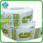 Custom waterproof transparent logo sticker with clear PET,PVC,BOPP material