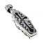 Horrific Gothic Openable Cross Stainless Steel Coffin Skeleton Pendant